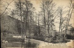 CPA La Foret de Mervent La Chaussee et le Moulin de Pre Vero