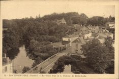 VINTAGE POSTCARD Rocheserviere the Old Bridge and the Castle of Beautiful Rock