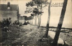 VINTAGE POSTCARD the Ile de Ré the country cottages with the wood of Case Lines
