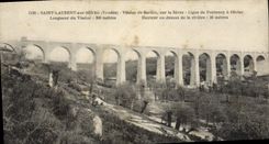 CPA Saint Laurent Viaduc de Barbin Ligne de Fontenay a Cholet 