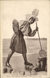 CPA Les Sables D'Olonne A la peche Folklore Costume