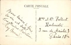 POSTAL de la VENDIMIA Sables d'Olonne con el traje del folklore del pecado