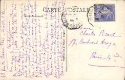 La POSTAL de la VENDIMIA Sables d'Olonne llegó de los barcos de la sardina de los barcos