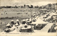 Playa vista de la POSTAL de la VENDIMIA Sables d'Olonne