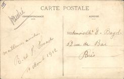 Inflamación pesada de la POSTAL de la VENDIMIA Sables d'Olonne a los acantilados del bien del infierno