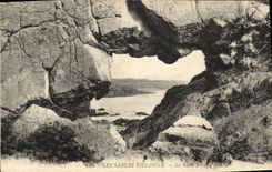 POSTAL de la VENDIMIA Sables d'Olonne la roca agujereada