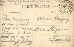 VINTAGE POSTCARD the Rock on Yon Rules of Paul Baudry Yonnais painter