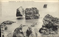 CPA Croix de Vie La Cote Les Rochers de la Grosse Terre