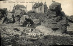 VINTAGE POSTCARD Holy Croix de Vie the Bored Rock