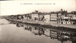 CPA Montauban Les Quais pris du Vieux Pont
