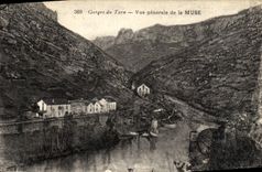 VINTAGE POSTCARD Gorges of the Tarn View of the MUSE