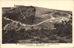 VINTAGE POSTCARD Gorges of the Tarn Mount Aigoual cornice of the Collars and plate of the observatory