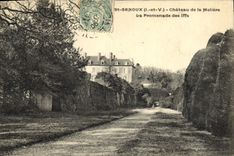 Castillo del St Senoux de la POSTAL de la VENDIMIA de Moliere la caminata de Iffs