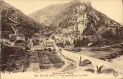 CPA Gorges Du Tarn La Malene Vue Generale et le Pont