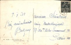 POSTAL Albi de la VENDIMIA el viaducto del ferrocarril