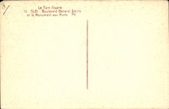 Bulevar general Sibile de Albi de la POSTAL de la VENDIMIA y el monumento de la guerra