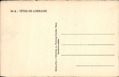 CPA Homme Tetes de Lorraine Folklore 