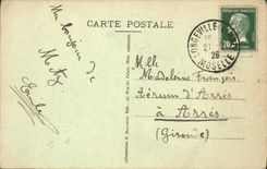 Cascadas de Metz de la POSTAL de la VENDIMIA de los niños de la explanada