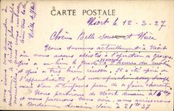 POSTAL Niort de la VENDIMIA la subsistencia y el lugar de la subsistencia