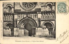 VINTAGE POSTCARD Thouars the Church Holy Medard