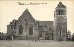 VINTAGE POSTCARD Thouars Church Medard Saint