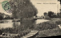 VINTAGE POSTCARD Cognac Seen from in the Island Daniaud