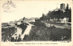 VINTAGE POSTCARD Angouleme Desaix Walls And Of the South On the right the Cathedral