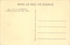 VINTAGE POSTCARD Angouleme Cathedral Saint Pierre Frontage