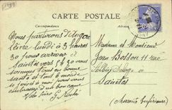 VINTAGE POSTCARD Angouleme Monument De Bardines Raised In the Cemetery