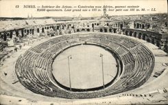 CPA Nimes Interieur Des Arenes