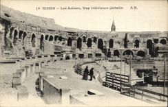 CPA Nimes Les Arenes Vue Interieure