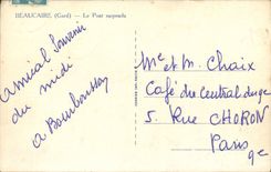 VINTAGE POSTCARD Beaucaire the Suspended bridge Children