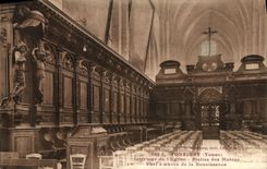 CPA Pontigny Interieur De l'Eglise Stalles Des Moines