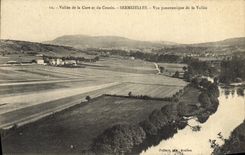 VINTAGE POSTCARD Valley Of the Cure And the Sermizelles Cousin Panoramic View Of the Valley