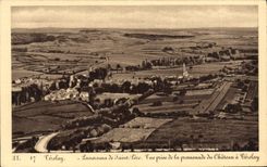 CPA Vezelay Panorama De Saint Pere Vue Prise De la Promenade Du Chateau A Vezelay