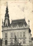 VINTAGE POSTCARD Sens the Town hall Frontage Place Drape