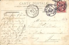 VINTAGE POSTCARD Sens the Town hall Frontage Place Drape