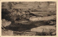 CPA Grottes D'Arcy Sur Cure Salon Gothique