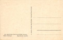 VINTAGE POSTCARD Caves D' Arcy On Gothic Cure Living room