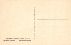 VINTAGE POSTCARD Caves D' Arcy On Cure Thousand Columns