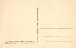 VINTAGE POSTCARD Caves D' Arcy On Cure the Gothic Living room