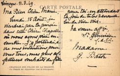 VINTAGE POSTCARD Vault Of the Girls Of Charity the Vault Of the Appearances Seen of three quarters