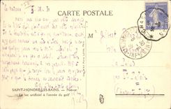 VINTAGE POSTCARD Saint Les Bains Honors the Artificial Lake At the Entry With the Golf