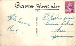 VINTAGE POSTCARD Tours Dorne Of the Basilica St Martin And View Towards the Town hall