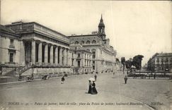CPA Tours Palais De Justice Hotel De Ville Place Du Palais De Justice Boulevard Heurteloup