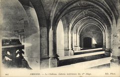 POSTAL Amboise de la VENDIMIA la galería interior del castillo de la 1ra etapa