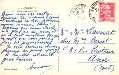 VINTAGE POSTCARD Andresy Pretty Sight In the Island Frontier runner