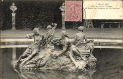 La POSTAL Versalles Parc de la VENDIMIA de Trianon grande el lavabo de las ninfas dice la reunión