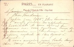 CPA Paris En Flanant Place De l'Hotel De Ville 
