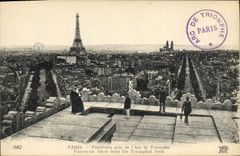 CPA Paris Panorama Pris De l'Arc De Triomphe Panorama